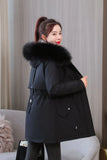 Cotton-Padded Clothes Women 2024 Winter New Fashion Warm And Thick Down Cotton-Padded Jacket Women In The Long Cotton-Padded Jacket Women's Jacket Women-Outfit