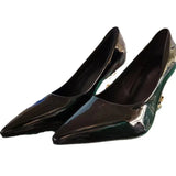 Zingj Photo Single Shoes Women 2023 Spring Autumn New Fashion High Heels Women's Lacquer Leather Tip-Outfit