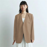 Suit Spring And Autumn New Cushion Shoulder Leisure Fashion Temperament Slim Thin Professional Gray Small Suit