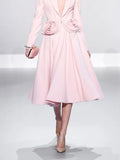 Small Fragrant Wind 2025 Autumn Of The New High Waist Zipper Door Solid Color Women's Flounce Pleated