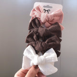 Pcs/set Cotton Linen Plaid Bowknot Hair Clips For Cute Girls Floral Handmade Hairpins Barrettes Headwear Kids Hair