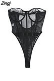 Sexy Bodysuit Women Lace Strapless Bodies For Women Female Bodys Overalls For Women Slim One Piece Bodycon Body