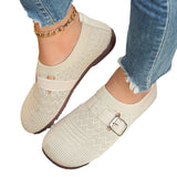 Zingj Bottom Mesh Flat Single Shoes Women's 2024 Summer Low Top Breathable Belt Buckle Large Size Casual Women's