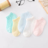 5 Pairs/lot Summer Mesh Socks For Newborns Baby Cute Cartoon Socks For Girls Thin Soft Cotton Boy Child Socks
