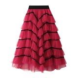 Solid Tulle Layered Maxi Skirt- Outfit