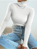 Turtleneck Ribbed Knit Sweater- Outfit