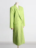 Zingj New Fashion Trend Tassel Splicing Suit Design Sense Loose Show Thin Long Suit Coat Female Spring And