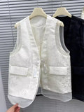 Chinese Style Jacquard Buckle National Style Vest Women Wear High-Grade Vintage Suit Jacket In 2024 Spring And Autumn