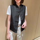 The Spring Of 2023, The New Imitation Silk Silk Black Horse Clip Chinese Style Commuter
