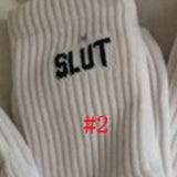 Zingj Style Letter Knit Tube Socks, Fashion And Versatile Men's And Women's