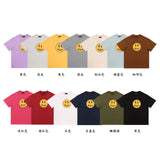 Drewhouse Classic Smiley Face Printed Short-Sleeved High Street Tide Brand Casual Loose Couple
