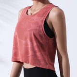 Zingj Run Lovely Sports Small Vest Female Round Collar Female Camouflage Spot Running Fitness Yoga Sleeveless Jacket-Outfit