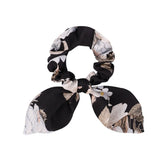 Chiffon Bowknot Elastic Hair Bands For Women Girls Solid Color Scrunchie Headband Hair Ties Ponytail Holder Hair