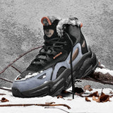 Winter Keep Warm Running Shoes Men Comfortable Trendy Sport Shoes Non-Slip Plush Sneakers Male Walking cotton-padd