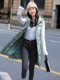 Winter Long Vest Women's Solid Hooded Padded Ladies Casual Sleeveless Waistcoat Jacket Warm Quilted Vest for