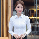 Fashion Women Shirts White Shirt Women Long Sleeve Shirts Tops Office Lady Basic Shirt Blouses Plus Size Woman Blouse