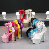 Zingj Patent Leather Sandals Special High Heels Heel Sexy 17CM Waterproof Platform Hate Day Superb High Sandals Female