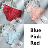 Sexy Low Waist Women's Underwear Lace Plus Size Seamless Panties Breathable Lingerie Female Briefs Solid Hollow
