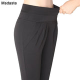 Autumn Women Casual Loose High Waist Harem Pants Ladies Office Pants Plus Size Trousers S~4XL 5XL 6XL Blue Red Khaki