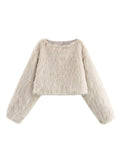 Women's Clothing 2025 Winter New Artificial Fur Effect Short Long-Sleeved Jacket Environmental Protection Fur