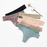 Women's Cotton G-String Thong Panties String Underwear Women Briefs Sexy Lingerie Pants Intimates Ladies Solid