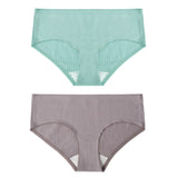 2PCS/Set Women's Panties Cotton Underwear Seamless Plus Size Briefs Low-Rise Soft Panty Women Underpants Female