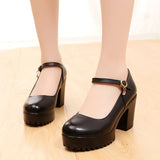 Head Shallow Mouth 8CM High Heels Waterproof Table Thick-Bottomed Cheongsam Shoes Model Show Shoes Magic Sticky Women Singles