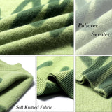 Knitted Sweater Women Elegant Green Striped Oversized Pullovers Women Winter Loose Long Sweaters Streetwear Sueter