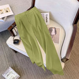 Zingj Wide Leg Pants Women's Pants Spring And Autumn 2024 New High Waist Hanging Feeling Straight Tube Advanced Sense Show Thin White Pants