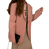 Zingj New Korean Version Of Autumn And Winter Small Pink Suit Jacket Female Thick Small Suit Suit British Wind