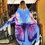 Striped White Chiffon Tunic Long Kimono Plus Size Sexy Beach Wear Summer Clothing For Women Tops and Blouses Shirts