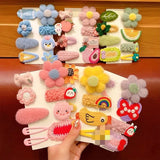 New Girls Cute Cartoon Plush Flower Hairpins Children Beautiful Hair Clips Barrettes Hairgrips Fashion Hair