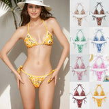 2025 New Printed Bikini Strapped Split Suit Women's Bikini