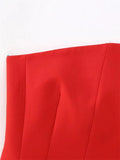 Red Corset Top Woman Off Shoulder Tops For Women Bustier Asymmetric Crop Top Woman Party Night Backless Lingerie Sexy