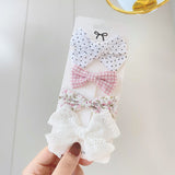 New Printed Bowknot Hair Clips For Cute Girls Lace Handmade Hairpins Boutique Barrettes Headwear Kids Hair