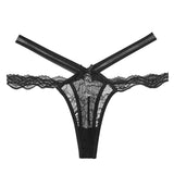 Sexy Lace Panties Women Transparent Bow Low-Waist Underpant Hollow Out Thong Female G-String Underwear Lingerie
