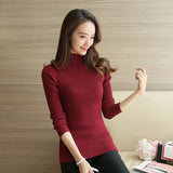 Sweater Women Fashion 2021 Autumn Winter Black Tops Women Knitted Pullovers Long Sleeve Jumper Pull Femme