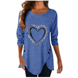 Women Casual Long Sleeve O Neck Button Irregular T Shirt Spring Vintage Loose Shirt Oversize 2XL Tee Shirt Oversized Tops