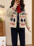 Knitted Design Buttoned Cardigan- Outfit