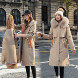 2021 New Winter Jacket Women Coat Removable Long Fashion Hooded Warm Parkas Female Thick Fur Liner Winter Coat