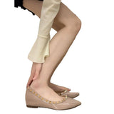 Tip Light Mouth 5Cm ~ Inner Height Single Shoe 2025 New Patent Leather Pedal Evening Wind Ballet