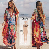 Sexy Cold Shoulder V Neck Bats Sleeve Loose Summer Beach Dress Plus Size Women Beachwear Kaftan Black Dress
