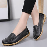 Women Flats Ballet Shoes Woman Cut Out Leather Breathable Moccasins Women Boat Shoes Ballerina Ladies Casual