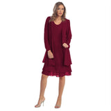 Shipping Mother of The Bride Dresses 2021 Chiffon Plus Size Long Sleeve Party Gown robe de soire de