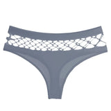 New Women's Underwear Panties Sexy Hollow Out Mesh Thong Middle-waist Large Size Breathable Comfortable Fashion