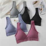 Women Tank Top Sexy Seamless Bra Padded Push Up Bralette Lingerie For Female Underwear Backless