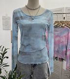 Summer Sunscreen Mesh Yarn Women 2025 Summer New Long-Sleeved T-Shirt