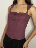 Flutter Sleeve Lace Up Corset Top- Outfit