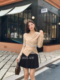Xixi 2025 Autumn White Standard Temperament Wool High-Collar Lace Bottom-Up Lady With Top Dress Woman