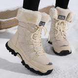 Warm Snow Boots Women Plus Velvet Thick Northeast Tourist Cotton Boots Outdoor Climbing Boots Ski